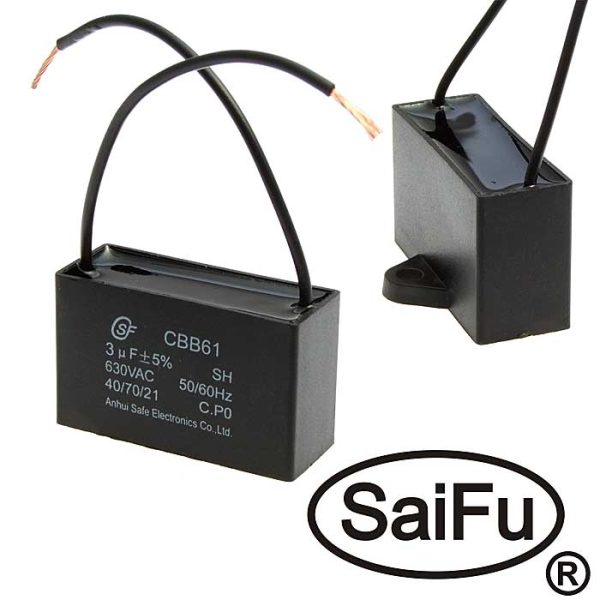 Пусковой конденсатор SAIFU CBB61, 3 мкФ, 630 В