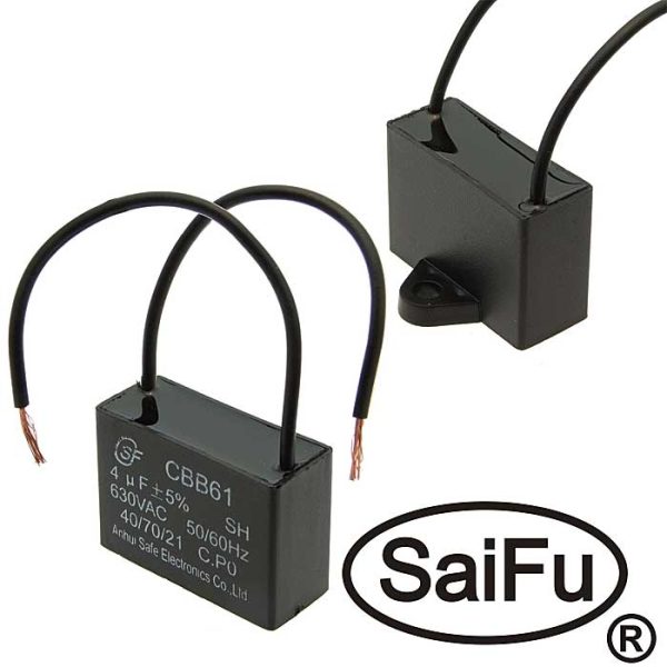 Пусковой конденсатор SAIFU CBB61, 4 мкФ, 630 В