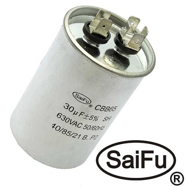 Пусковой конденсатор SAIFU CBB65, 30 мкФ, 630 В